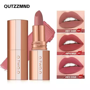 QUTZZMND Matte Lipstick, Son bóng mượt lâu trôi, Cốc chống dính thời trang Chống thấm nước nhiều màu nhung Lipstick dành cho nữ