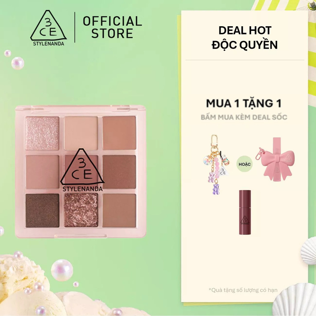 Phấn Mắt 9 Ô 3CE Multi Eye Color Palette Đa Sắc, Lên Màu Chuẩn Sắc, Kết Hợp Đa Dạng, Mịn Mượt Dễ Tán