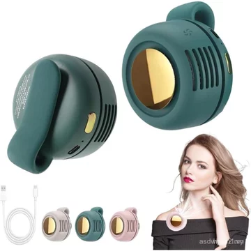 Quạt điện mini không lá yên tĩnh di động, Quạt thắt lưng lốc xoáy mini, Quạt treo cổ 2NHY 5O3B