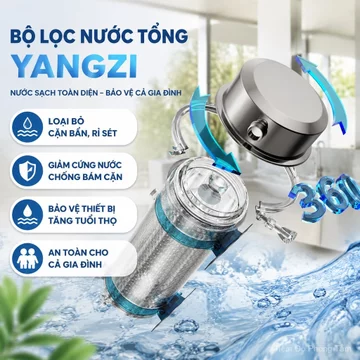 Máy lọc nước giếng khoan gia đình Yangzi, chống cặn làm mềm nước, lọc sạch, bền đẹp