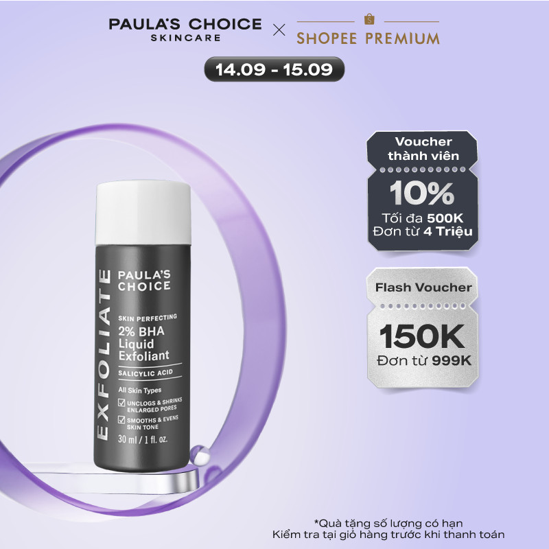 Dung dịch loại bỏ tế bào chết giảm mụn Paula's Choice Skin Perfecting 2% BHA Liquid Exfoliant 30ml 2016