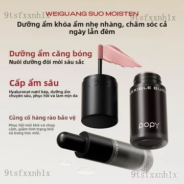 Son môipopy Son bùn lì mướt, son bóng dưỡng ẩm, son kem lì phong cách thiếu nữ, khóa màu, trang điểm đi chơi, dung tích