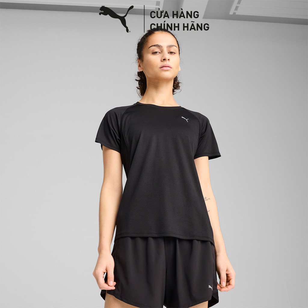 Áo Thun Thể Thao Chạy Bộ PUMA Nữ RUN VELOCITY TEE W (POLY) Black Màu Đen