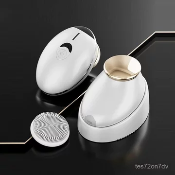 Máy rửa mặt silicon làm sạch lỗ chân lông, bàn chải rửa mặt rung dẫn nhiệt ấm, máy rửa mặt chăm sóc da mặt bán chạy
