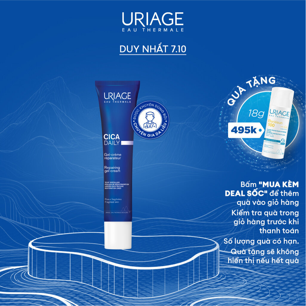 Kem làm dịu và phục hồi da tổn thương hằng ngày URIAGE CICA DAILY GEL-CREAM 40ml
