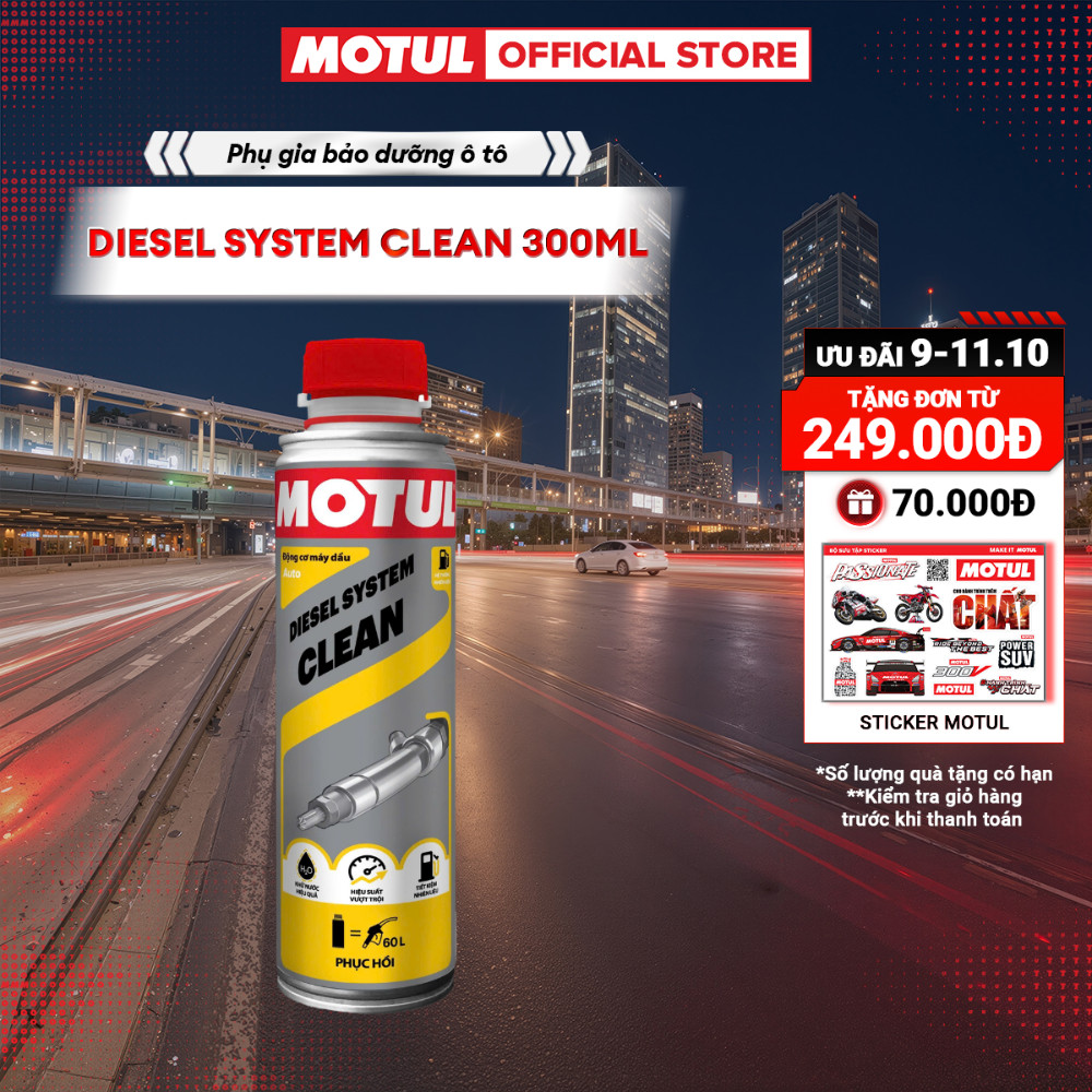 Phụ gia vệ sinh hệ thống nhiên liệu xe ô tô (Dầu) - DIESEL SYSTEM CLEAN 300ml