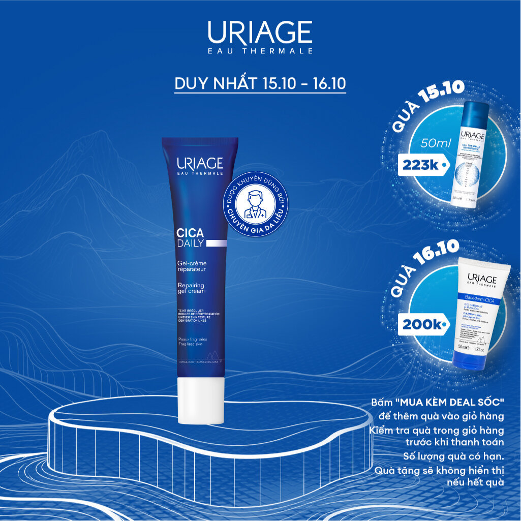 Kem làm dịu và phục hồi da tổn thương hằng ngày URIAGE CICA DAILY GEL-CREAM 40ml