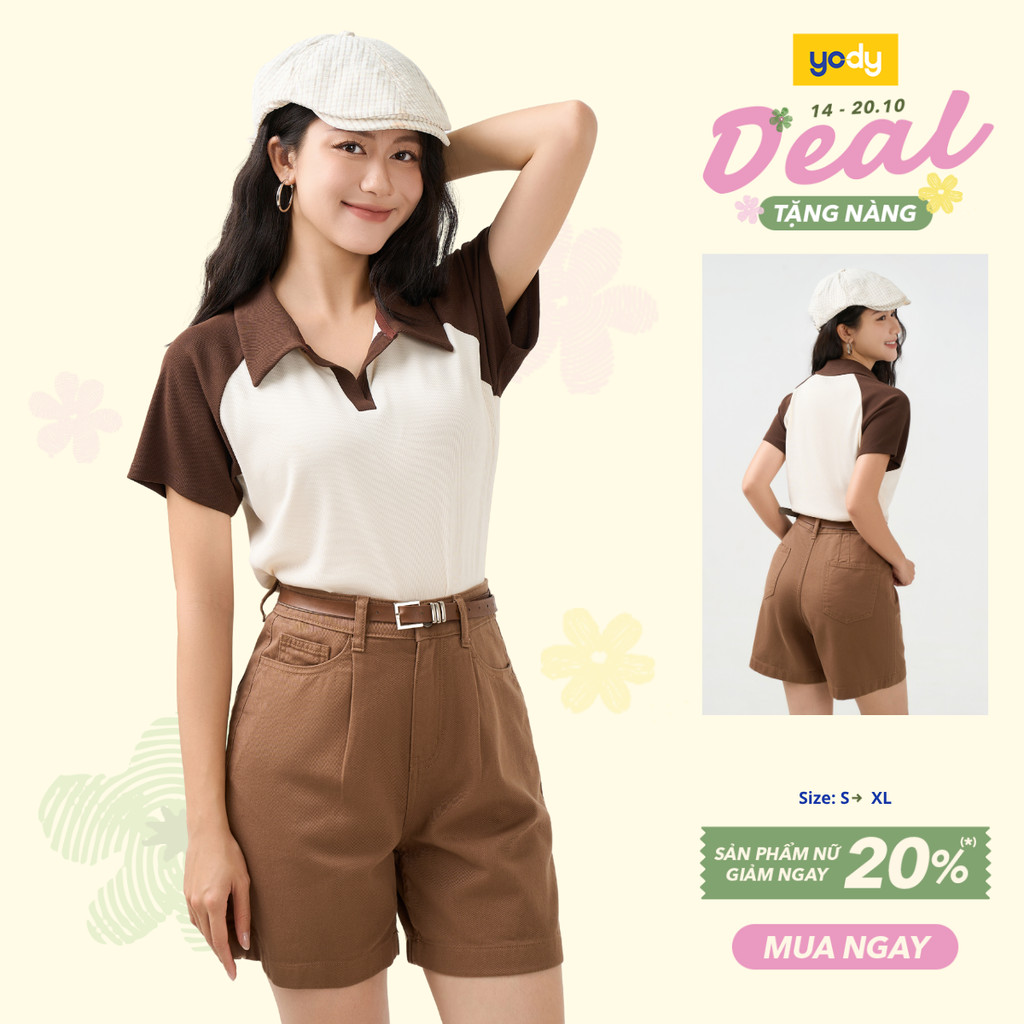 [BST Comfort Me-We] Áo Polo Nữ Yody Slimfit Tay Raglan WCPO26S009