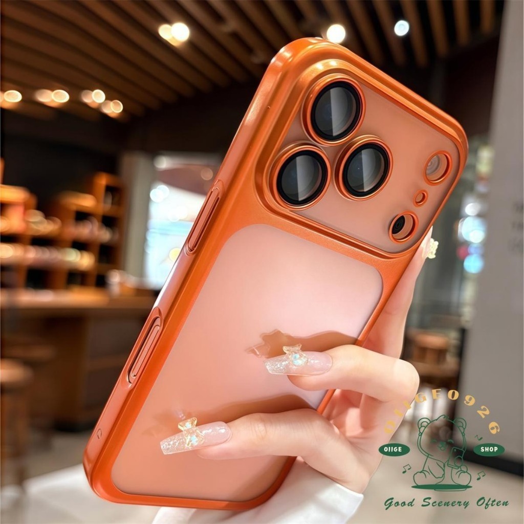 【 Ốp lưng iPhone17 】 Cảm giác da tẩy tế bào chết qua vỏ điện thoại iPhone 17 Pro Max 16 15 cho vỏ iPhone PC Vỏ cứng chống sốc