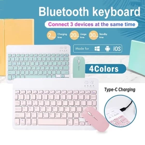 Bàn phím Bluetooth không dây đa năng Mini 10 Inch Bộ chuột không dây cho Android / ios / iPad 11th A16 Tấm lót máy tính bảng thứ 10