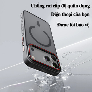 Ốp lưng iPhone cao cấp chống trượt tay chống bám vân tay hỗ trợ sạc từ tính cho iPhone 17 Air 16 15 14 13 Pro Max