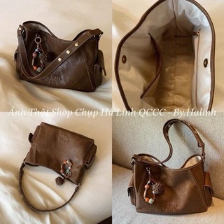 Chio2nd - Túi Chio Nâu Charm Sò Túi Hông Vintage dày dặn