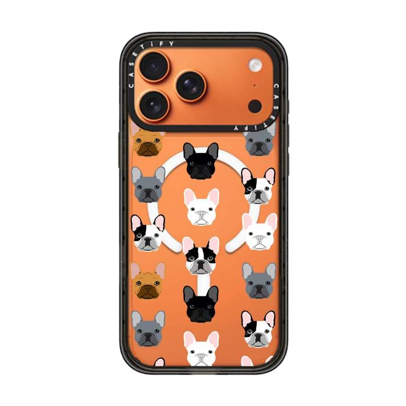 CASECASE X Full Màn Hình Đầu Chó Ốp Lưng Đen Trong Suốt Cứng Hút Từ Tính Tác Động Dành Cho Apple IPhone 12 13 14 15 16 17 Pro Max Air Plus Có Hộp