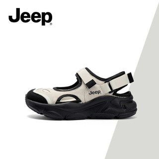 JEEP Mùa Hè Phong Cách Mới Nữ Mary Jane Sandal Cắt Laser Thoáng Khí Bao Mũi Giày Nữ Ngoài Trời