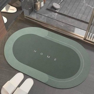 Thảm silicon lau chùi chân hình Oval - siêu thấm hút, chống trơn trượt
