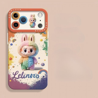 Ốp điện thoại Rabububu hoạt hình thời trang cho iPhone17 / 16 / 15 / 14 / 13 / MINI / 12 / 11 / Pro MAX / X / XS / XR / 7 / 8 / 6 Vỏ bảo vệ toàn diện bằng silicon lỏng chống sốc và chống rơi
