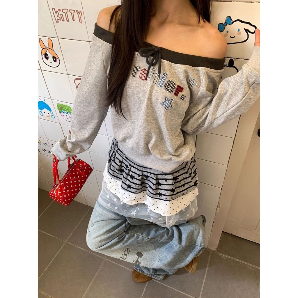 Milyfashion Váy Ngắn Retro Thiết Kế Ngôi Sao, Phù Hợp Mùa Thu Đông