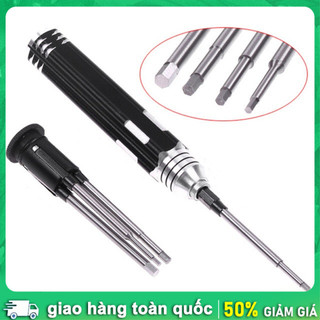 Tua Vít Kim Loại 4 Trong 1 Đầu Lục Giác Chuẩn 1.5-2.0-2.5-3.0mm, Dụng Cụ Sửa Chữa Xe RC Đa Năng