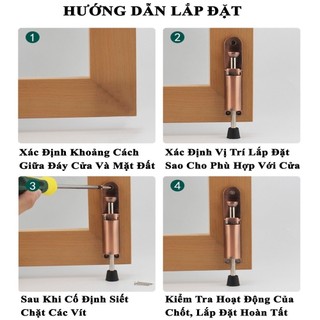 【vạn】Chốt Cửa 2 Chiều Thông Minh Chống Va Đập, Lắp Đặt Dễ Dàng, Chất Liệu Hợp Kim Cao Cấp Màu Đồng