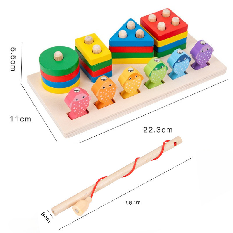 Đồ Chơi Montessori Trẻ Em 3in1,câu Cá Từ Tính Cho Trẻ Mới Biết đi,Nhiều Màu để Lựa Chọn,Phát Triển Vận Động Tinh