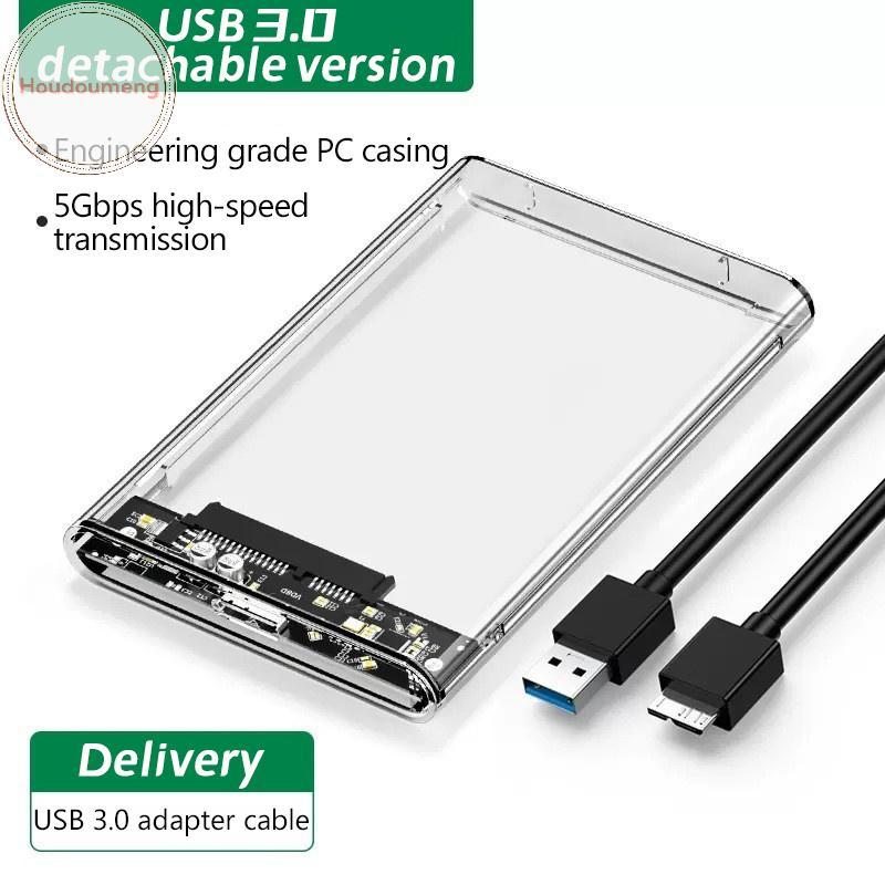 Ổ cứng gắn ngoài trong suốt Hodou 2.5or3.0 Inch HDD SSD Case Micro-b sang USB3.1 4TB Vỏ ổ cứng Tương thích UASP SATA III Laptop VN