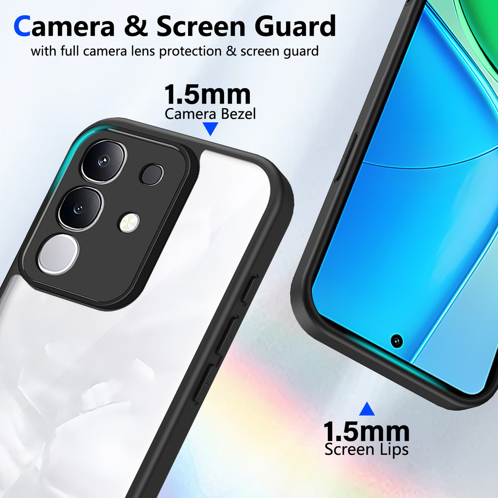 Ốp lưng Vivo Y29 4G Vỏ trong suốt mờ thời trang cho Vivo Y29 4G Vỏ điện thoại