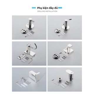 【 KOHLER 】Giá treo quần áo bằng thép không gỉ 304 cho phòng tắm cổ điển, móc đơn gắn tường có hóa đơn