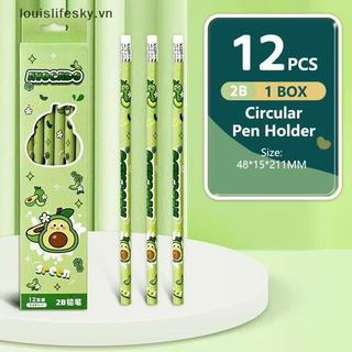Bút Chì 2B Hoạt Hình Kèm Đầu Tẩy - 1 Hộp 12 Cây