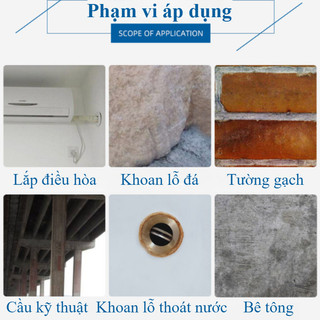 Mũi Khoan Rút Lõi Chống Kẹt Cao Cấp - Khoét Lỗ Tròn Chuẩn Xác Trên Bê Tông & Tường Gạch