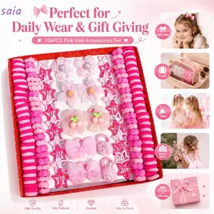 SAIA 70 Cái / bộ Dây Buộc Tóc Bé Gái, Thiết Kế Nơ Mềm Mại Co Giãn Phụ Kiện Tóc, Hình Ngôi Sao Co Giãn Thiết Kế Hoa Kẹp Tóc Bé Gái Trẻ Em