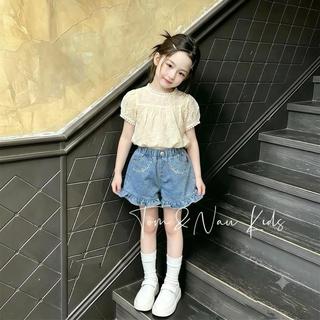 S54- [tomnaukids] Set áo thêu phối quần jean thêu tầng size từ 8-30Kg