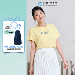 Áo thun nữ GUMAC form suông cánh dơi in art phối màu ATF12031