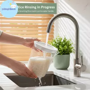 Pufangbliss Giỏ đựng nước rửa gạo đa chức năng Tay miễn phí Chống độc hại cho nhà bếp Đậu Pasta Rửa VN