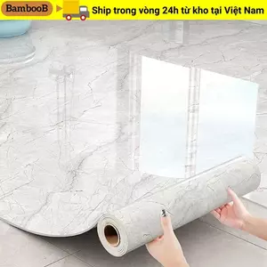 Giấy dán tường tự dính BAMBOOB, Gạch lát sàn đá cẩm thạch giả chống trượt, Miếng dán sàn trang trí chống mài mòn và chống mài mòn đơn giản cho phòng tắm nhà bếp