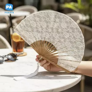 Quạt Tay Gấp Ren Vintage Thanh Lịch Với Phụ Kiện Trang Trí Cao Cấp Cho Cô Dâu Tắm Trà Trang Trí Tiệc VN