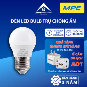 MPE - Đèn LED bulb chống ẩm 3W - 5W - 7W - 9W - 12W -15W ánh sáng trắng - vàng tiết kiệm điện