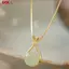 ECK Tính Khí Đơn Giản Giả Ngọc Luy Túi Mặt Dây Chuyền Nelace Nữ Phong Cách Trung Hoa Thanh Lịch Xương Đòn Dây Chuyền Phụ Kiện Trang Sức Quà Tặng HOT