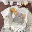 Girls (90-150) Phiên bản Hàn Quốc mùa hè Phù hợp với phong cách phương Tây Áo thường ngày màu trắng