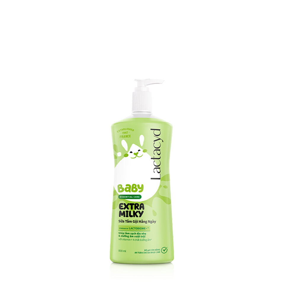 Sữa Tắm Gội Trẻ Em Lactacyd Baby Extra Milky Làm Sạch Dịu Nhẹ và Dưỡng Ẩm Vượt Trội Size Jumbo 800ml