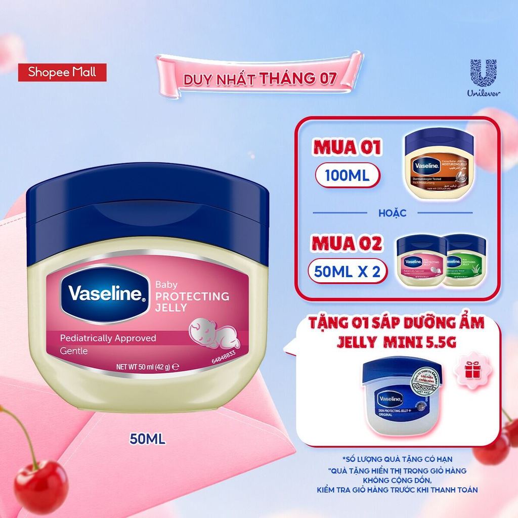 Sáp dưỡng ẩm Vaseline Protecting Jelly Baby 50ml