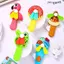 Quạt ép tay cầm tay mùa hè Bánh quy kem Mini Đồ chơi trẻ em Thiết kế dễ thương để sử dụng trong trường dã ngoại ngoài trời [Vn]