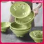 JASMINE Chống Phá Vỡ Melamine Mì Bát Hoa Thiện Bát Lớn Súp Nhựa Thực Phẩm Bộ Đồ Ăn Giả Sứ Xanh 7 / 8 / 9 Inch JASMINE
