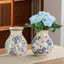 Bình Sứ Xanh Trắng Cao Cấp Thủ Công Vintage Phong Cách Trung Hoa Gốm Trang Trí Cho Phòng Khách Phòng Ngủ Lối Vào Hoa Sắp Xếp Trang Trí Nhà Cửa