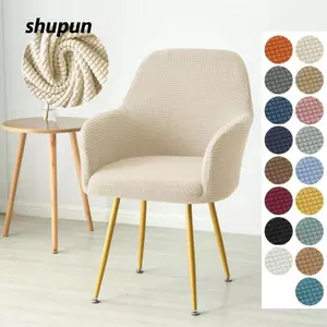 Vỏ bọc ghế cao SHUPUN, Vỏ bọc ghế bành có thể điều chỉnh bằng lông cừu cực, Vỏ bọc ghế ăn cong chống bụi cho đám cưới gia đình