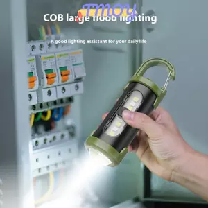 TMOY Mini Mới Nhất COB Siêu Sáng Đèn Pin Sạc LED Móc Khóa Treo Đèn Di Động Chống Thấm Nước Móc Khóa Cắm Trại Nhà Thơ Đèn TMOY