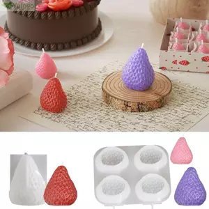 Khuôn Nến Thơm YOLOGO, Hình Dâu Tây Có Thể Tái Sử Dụng Khuôn Dâu Tây, Đa Năng Silicon Handmade Thủ Công Bánh Mousse Khuôn Kỷ Niệm Đám Cưới
