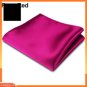 Một thế giới| Khăn tay nam Satin trơn màu trơn Hanky Pocket Square cho bữa tiệc cưới