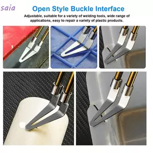 SAIA 10 CÁI Thợ hàn Đầu sắt hàn, Đầu hàn bằng thép không gỉ có thể điều chỉnh Đầu làm mịn, Phụ kiện Đầu hàn uốn cong hình tam giác Bộ dụng cụ xưởng
