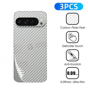 1-3 Chiếc Full Cover Điện Thoại Mặt Sau Bảo Vệ Màn Hình Cho Google Pixel 10a 9a 8a 7a 6a 9 10 Sợi Carbon Mặt Sau Cho Google Pixel 10 9 8 7 6 Pro XL Trong Suốt Dán Phim Mềm