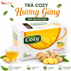 Trà Cozy Hương Gừng Hộp 40g Thơm Ngon Đậm Vị Trà Gừng, Dễ Pha Dễ Uống